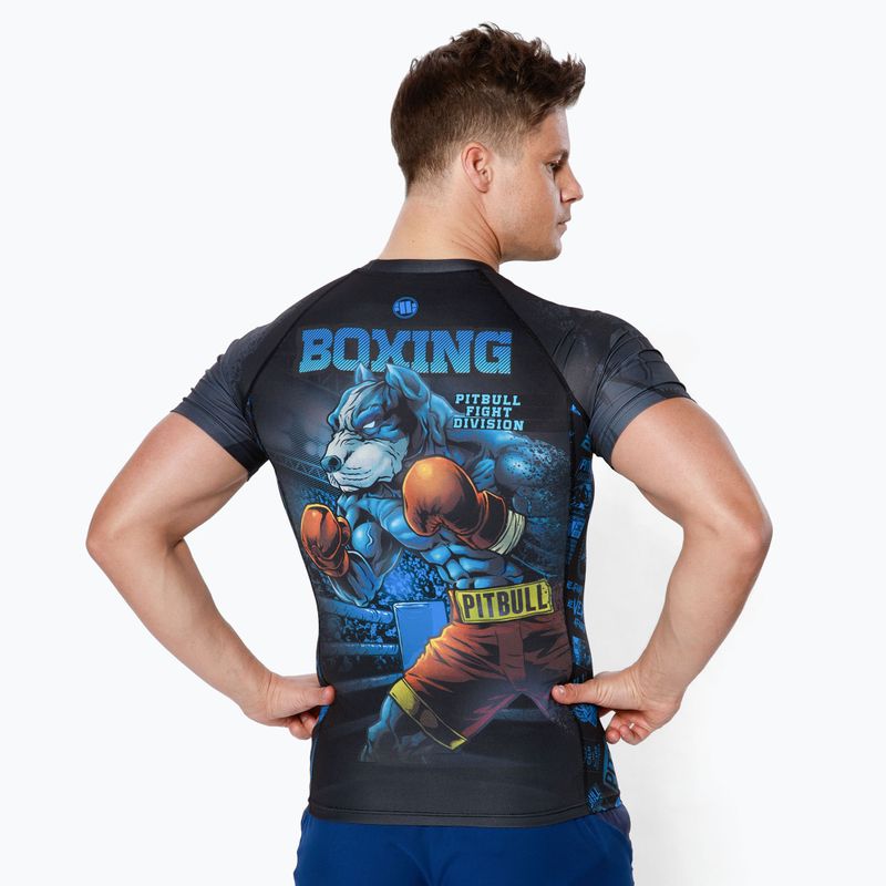 Pitbull West Coast uomo Rash T-S Masters Of Boxing rashguard nero 3
