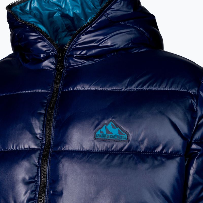 Pitbull West Coast Uomo Piumino trapuntato con cappuccio Shine navy scuro 3