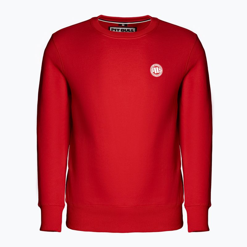 Felpa uomo Pitbull West Coast Crewneck Small Logo rosso
