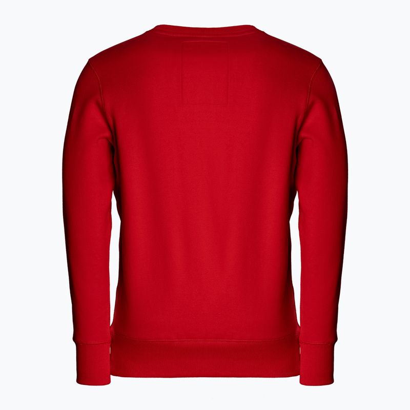 Felpa uomo Pitbull West Coast Crewneck Small Logo rosso 2