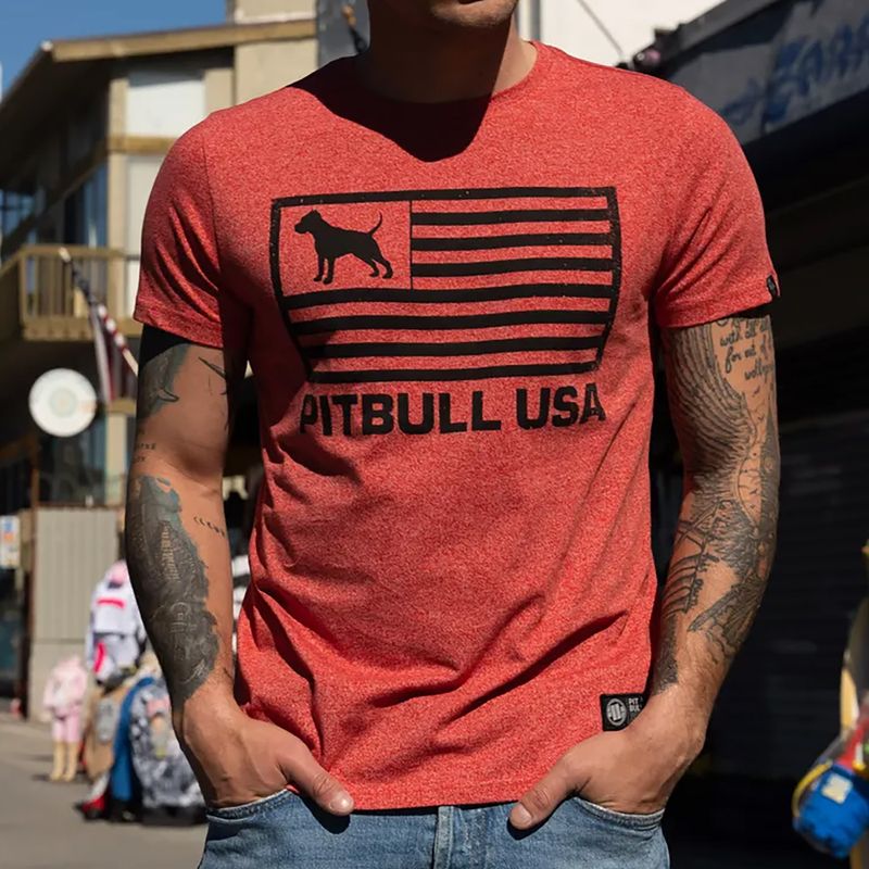 Maglietta Pitbull West Coast uomo Pitbull West Coast USA rosso 7
