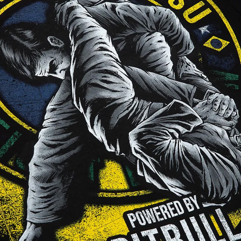 Maglietta Pitbull West Coast Brazilian Jiu Jitsu uomo nero 5