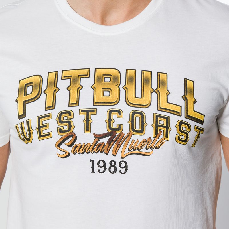 Maglietta Santa Muerte Pitbull West Coast da uomo, bianco 4