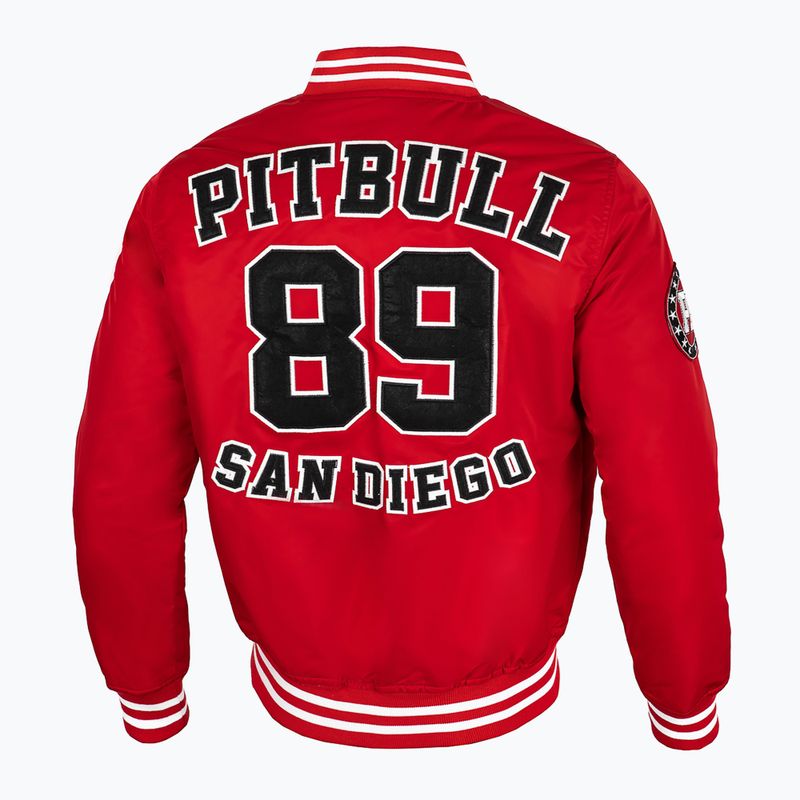 Pitbull West Coast giacca Silverwing imbottita Varsity uomo rosso 3