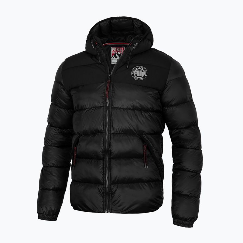 Pitbull West Coast Greyfox Giacca invernale con cappuccio trapuntata nera da uomo 2