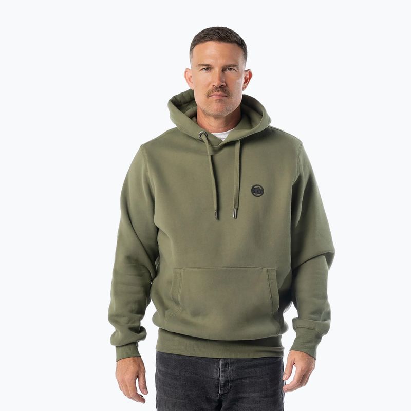 Felpa uomo Pitbull Small Logo Hooded olive