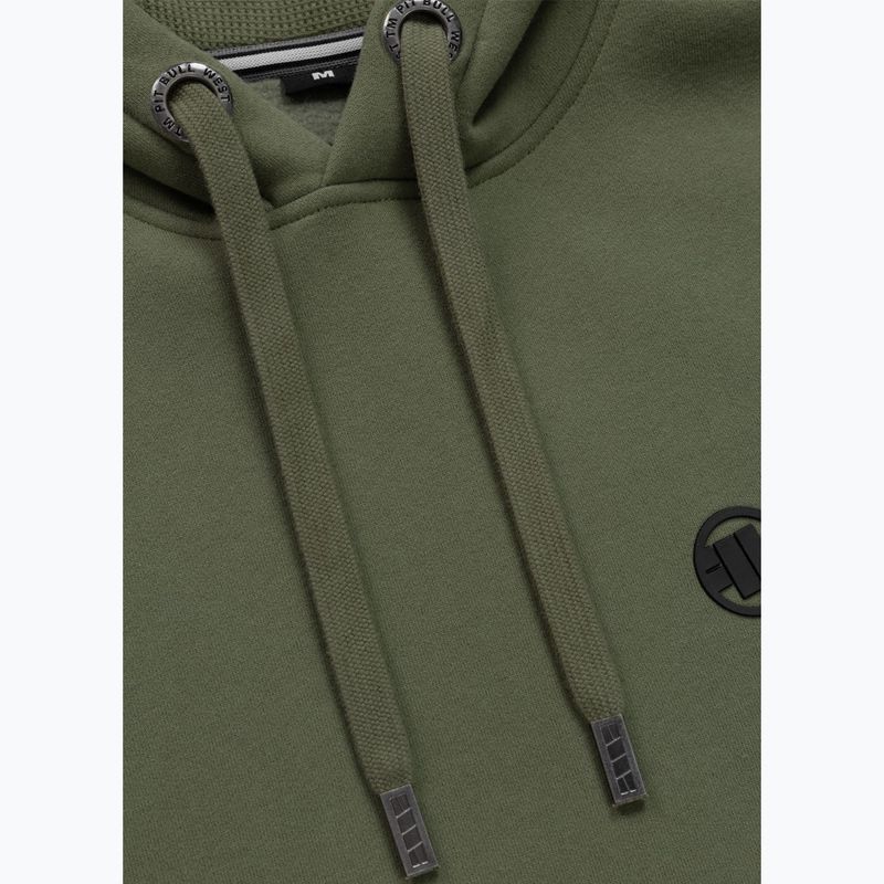 Felpa uomo Pitbull Small Logo Hooded olive 5