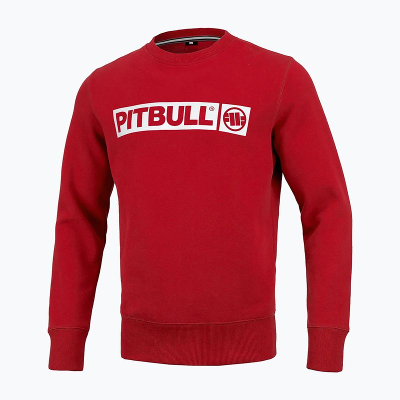 Felpa uomo Pitbull West Coast Crewneck Hilltop Terry Group rosso