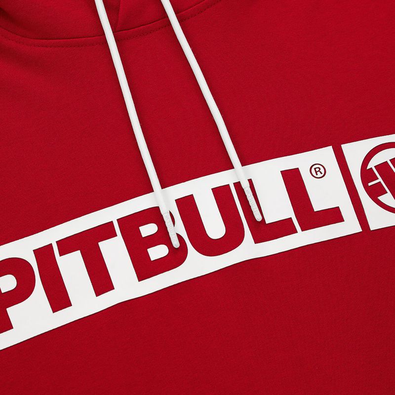 Pitbull West Coast Uomo con cappuccio Hilltop Terry Group rosso 6