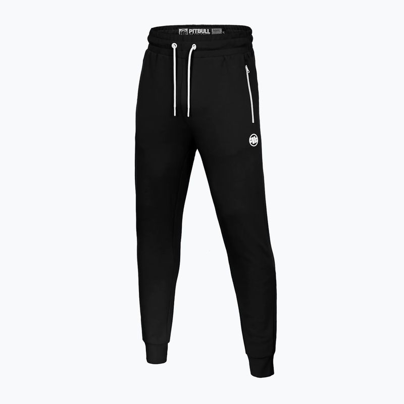 Pantaloni da ginnastica Pitbull West Coast da uomo Gruppo Terry logo piccolo nero 3