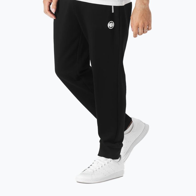 Pantaloni da ginnastica Pitbull West Coast da uomo Gruppo Terry logo piccolo nero