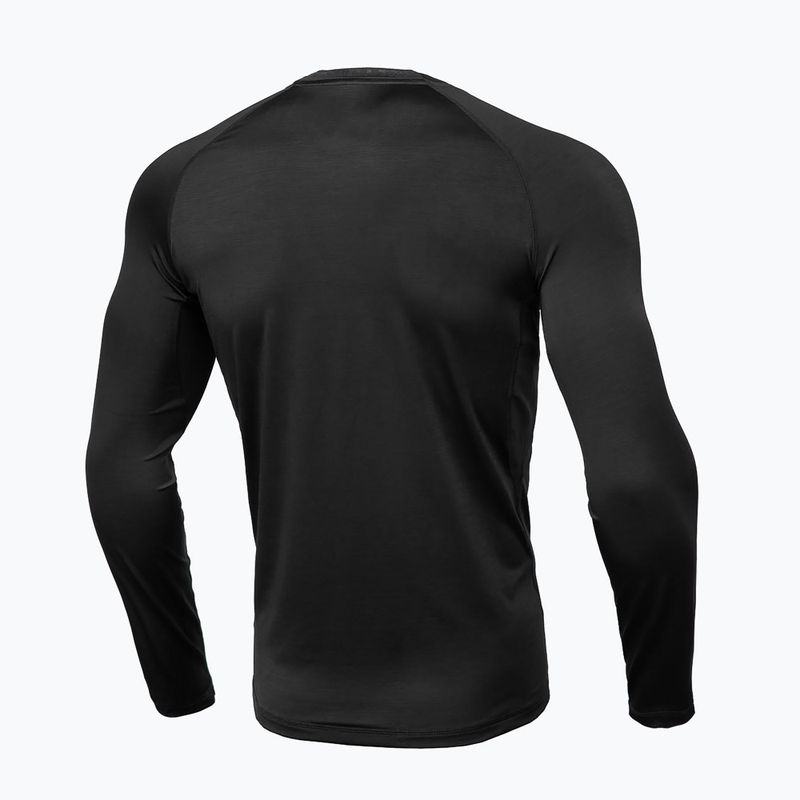 Pitbull West Coast Performance Small Logo Rashguard da uomo a maniche lunghe nero 7