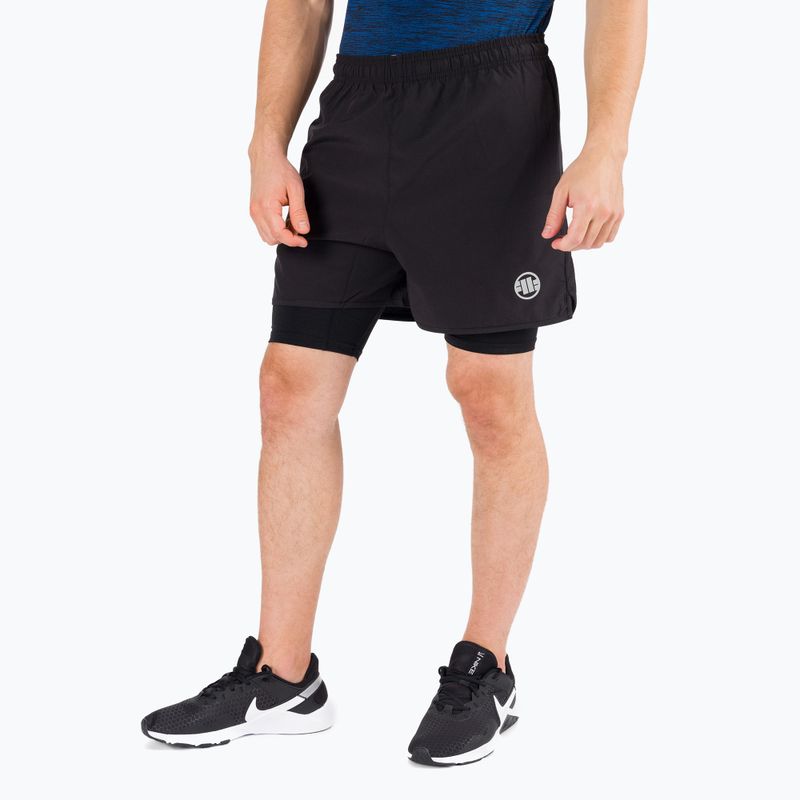 Pantaloncini da allenamento Pitbull West Coast Performance Mesh 2 neri da uomo