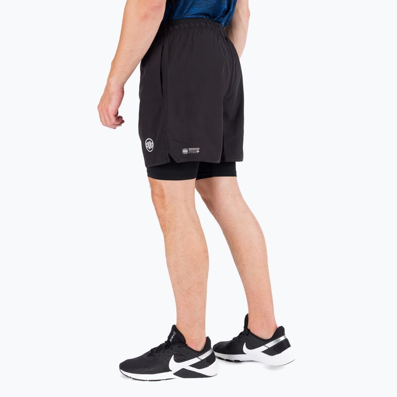 Pantaloncini da allenamento Pitbull West Coast Performance Mesh 2 neri da uomo 2