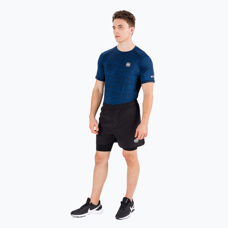 Pantaloncini da allenamento Pitbull West Coast Performance Mesh 2 neri da uomo 5