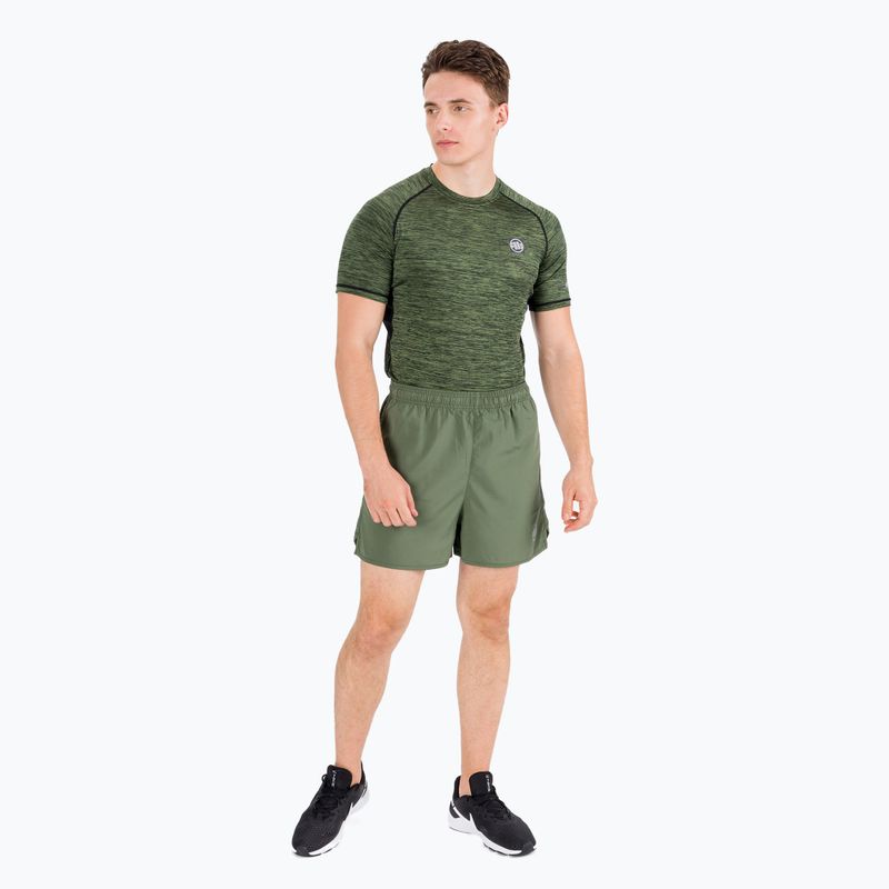 Pantaloncini da allenamento Pitbull West Coast Performance Small Logo olive da uomo 7