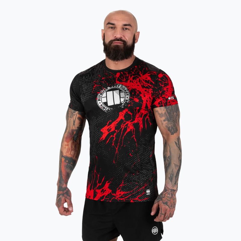 Maglietta da allenamento Pitbull Mesh Performance Pro Plus Blood Dog II da uomo, nero