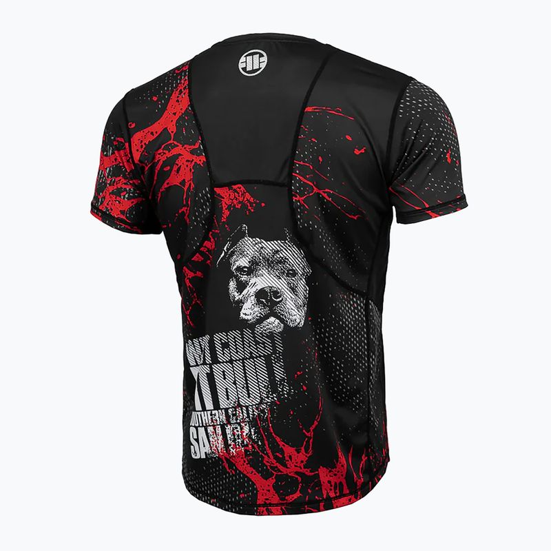 Maglietta da allenamento Pitbull Mesh Performance Pro Plus Blood Dog II da uomo, nero 9