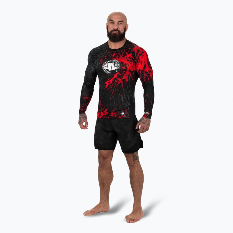 Rashguard Pitbull a maniche lunghe da uomo Blood Dog II nero 2