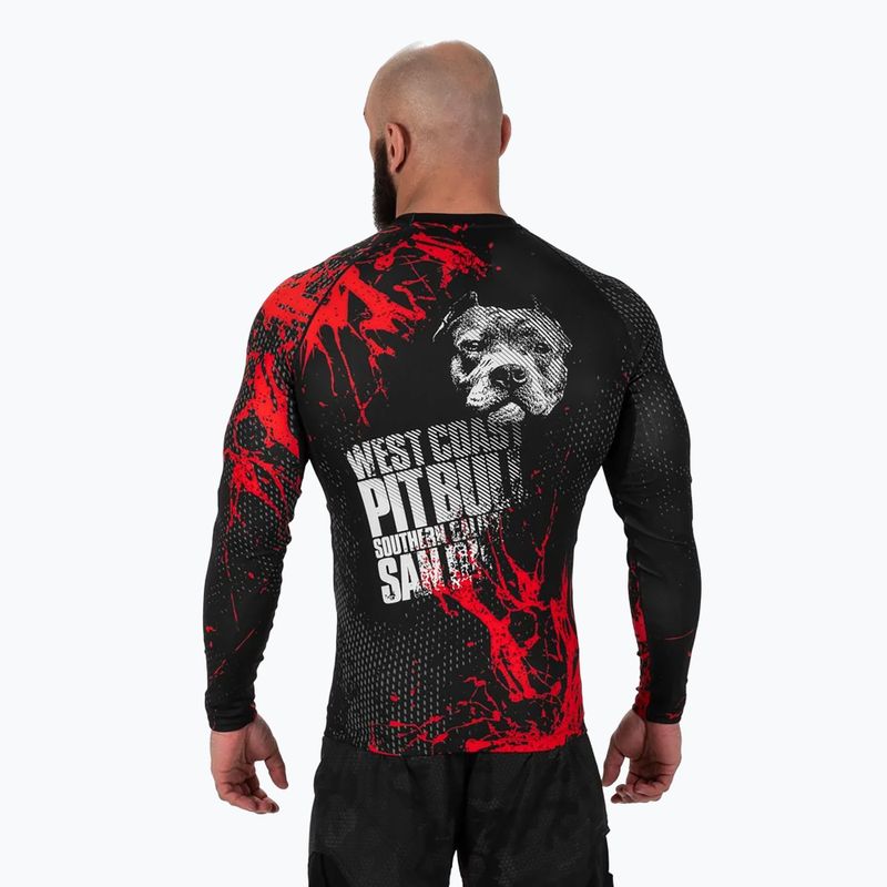 Rashguard Pitbull a maniche lunghe da uomo Blood Dog II nero 3