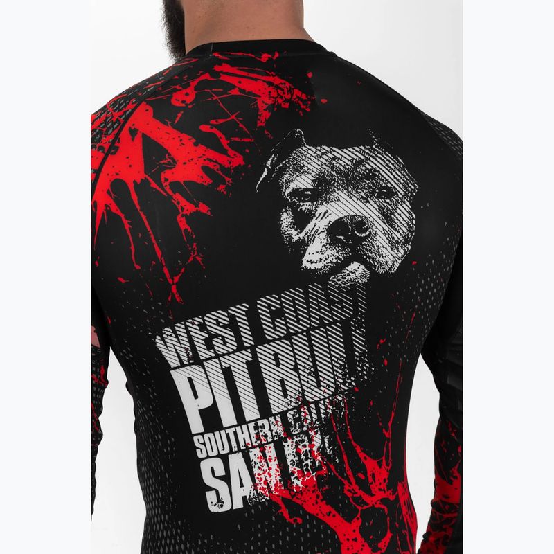 Rashguard Pitbull a maniche lunghe da uomo Blood Dog II nero 5