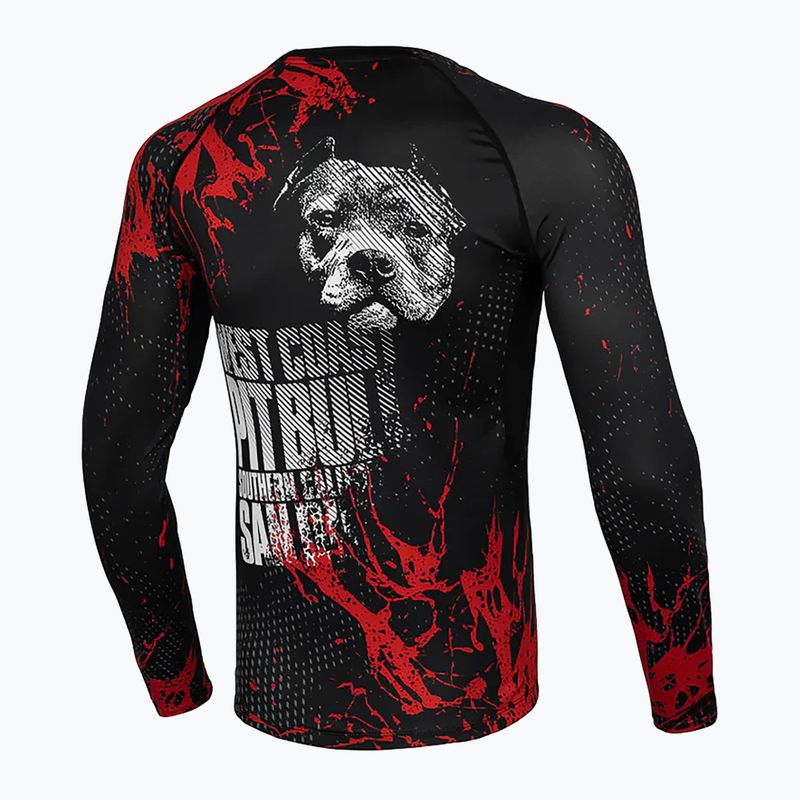 Rashguard Pitbull a maniche lunghe da uomo Blood Dog II nero 8