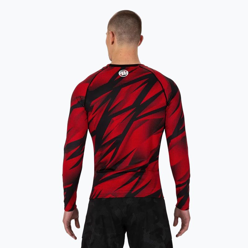 Pitbull Rashguard Dot Camo II a maniche lunghe da uomo, rosso 3