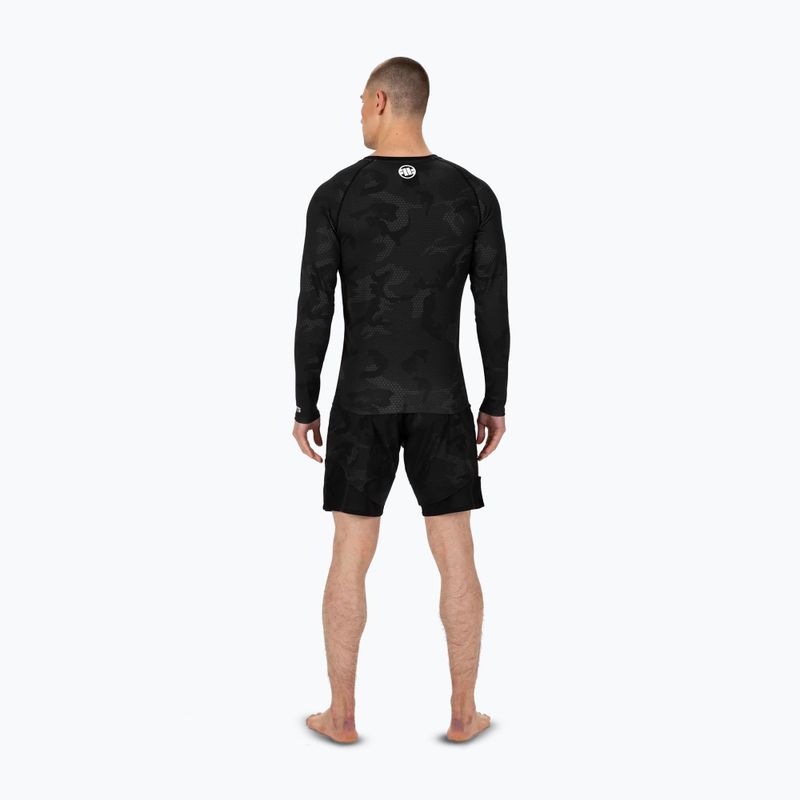 Pitbull West Coast Net Camo 2 Rashguard nero camo da uomo a maniche lunghe 3
