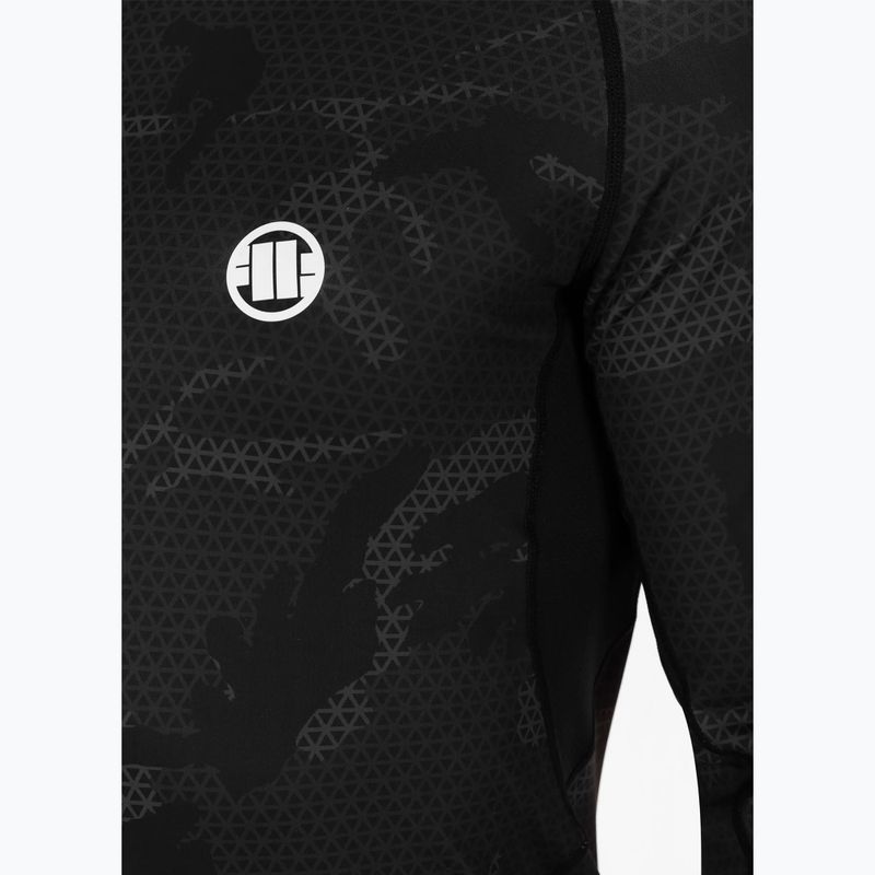 Pitbull West Coast Net Camo 2 Rashguard nero camo da uomo a maniche lunghe 5
