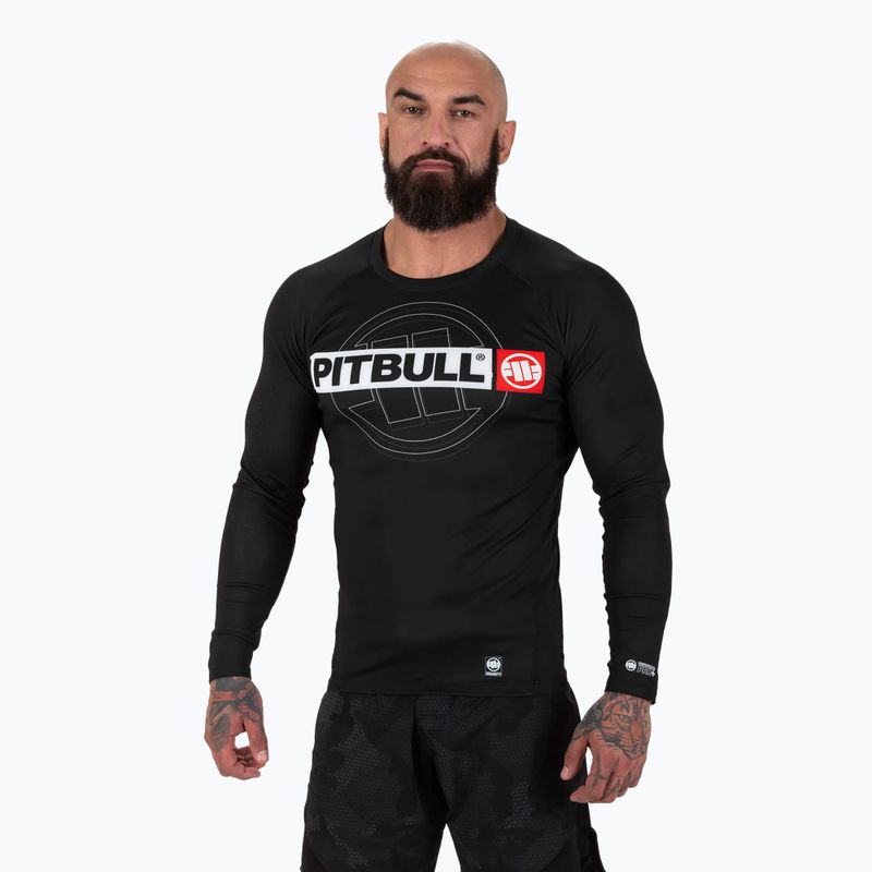 Pitbull uomo manica lunga Rashguard Hilltop Sports nero