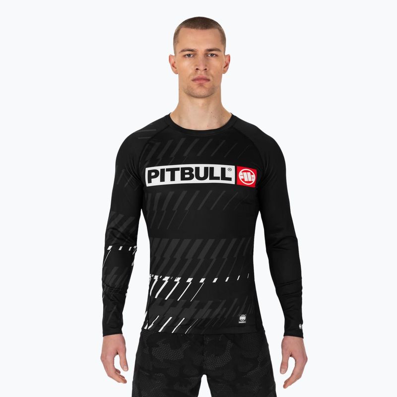 Rashguard Pitbull a maniche lunghe da uomo Street Dog nero