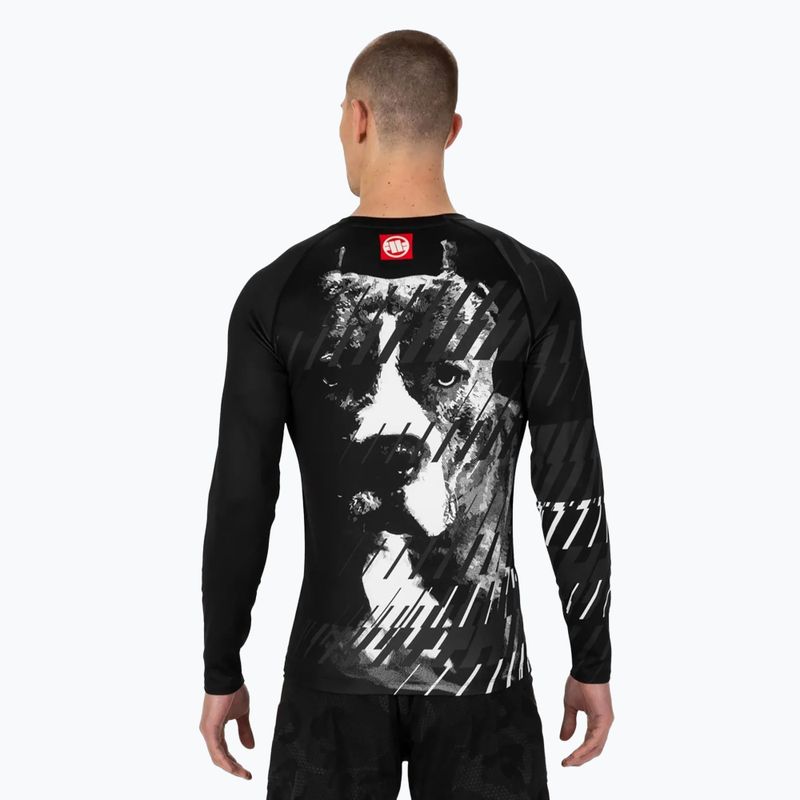 Rashguard Pitbull a maniche lunghe da uomo Street Dog nero 3