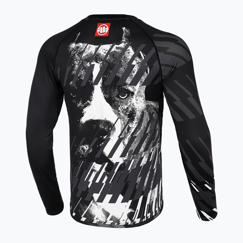 Rashguard Pitbull a maniche lunghe da uomo Street Dog nero 8