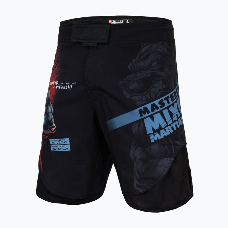 Pantaloncini da grappling da uomo Pitbull West Coast Grappling 1 Masters of MMA Hilltop nero