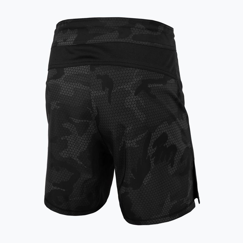 Pantaloncini da grappling Pitbull West Coast da uomo Grappling 3 Net Camo Hilltop 2 nero 2