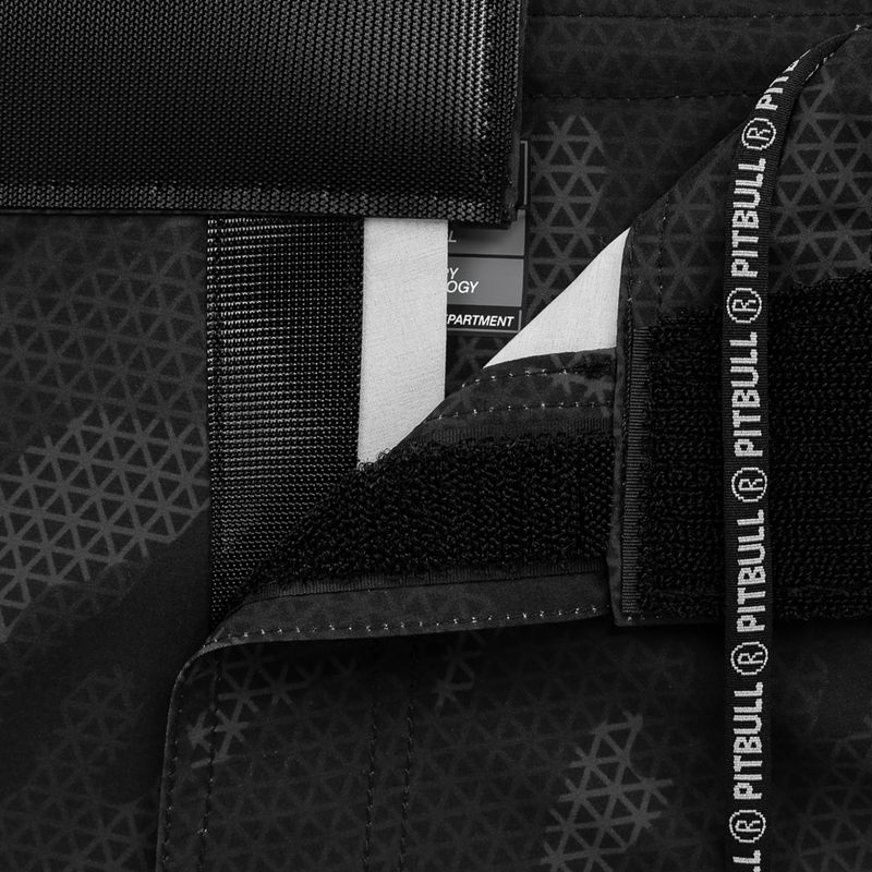Pantaloncini da grappling Pitbull West Coast da uomo Grappling 3 Net Camo Hilltop 2 nero 4