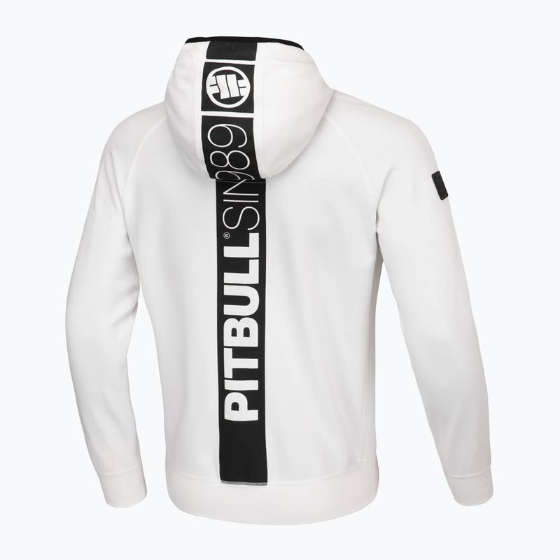 Felpa con cappuccio e zip Pitbull West Coast Hermes da uomo, bianco sporco 4