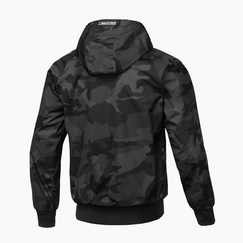 Pitbull Athletic Logo Uomo Giacca in nylon con cappuccio nero mimetico 6
