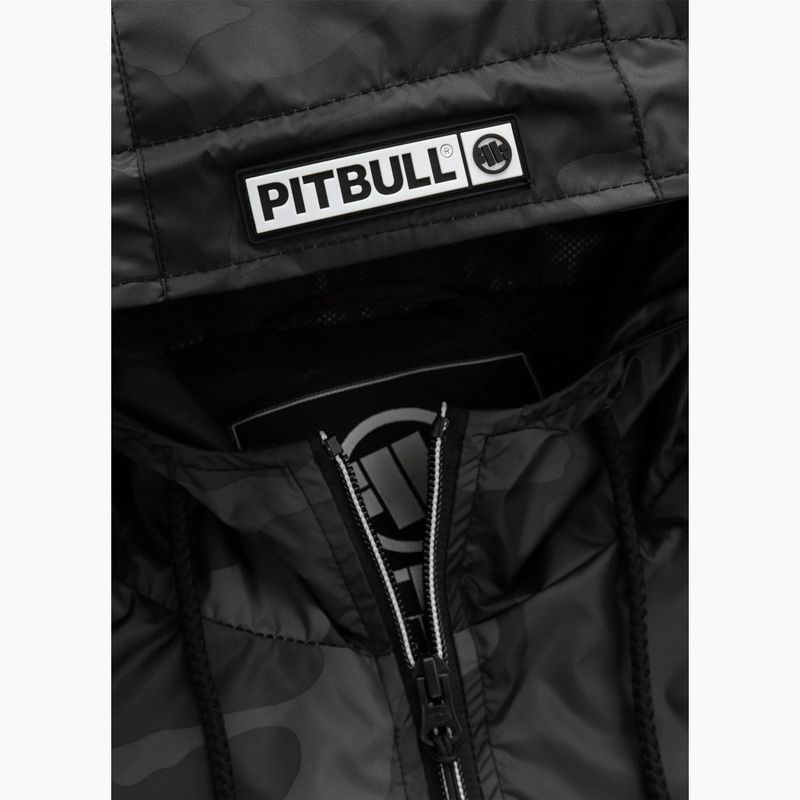 Pitbull Athletic Logo Uomo Giacca in nylon con cappuccio nero mimetico 8