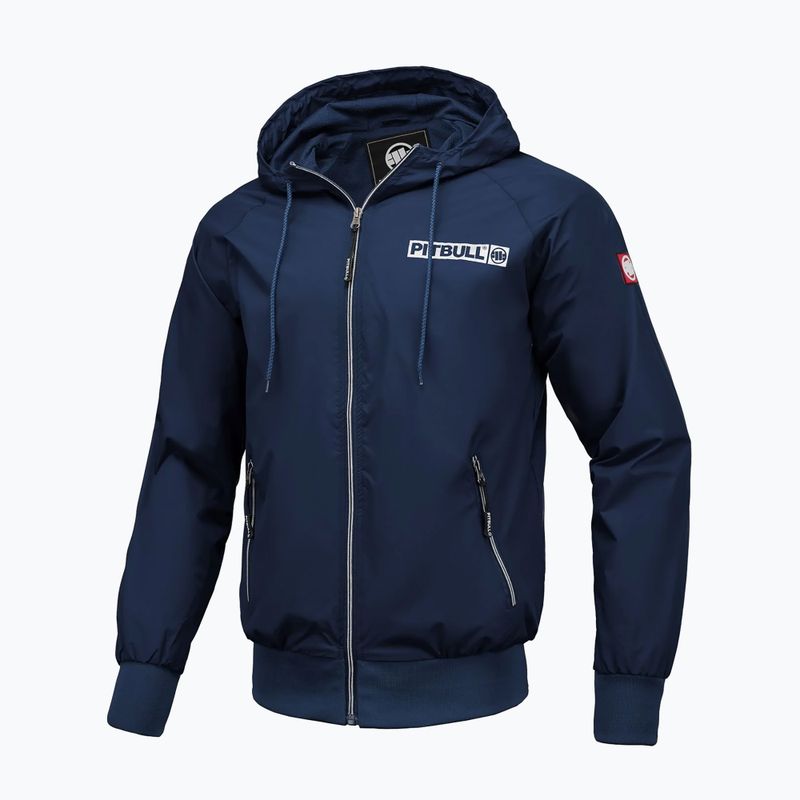 Pitbull Athletic Logo Uomo Giacca in nylon con cappuccio blu scuro 6