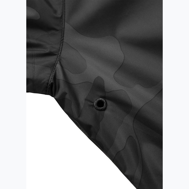 Uomo Pitbull Athletic Hilltop Giacca di nylon con cappuccio nero 11