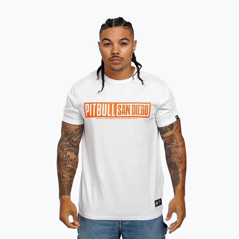 Maglietta Pitbull Eighty Nine Dog da uomo, bianco