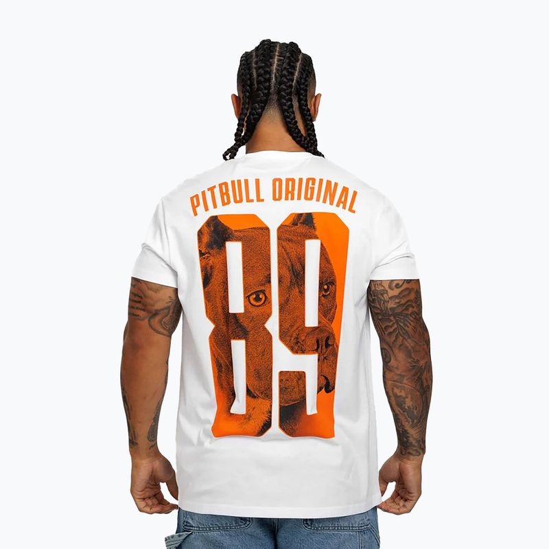 Maglietta Pitbull Eighty Nine Dog da uomo, bianco 2
