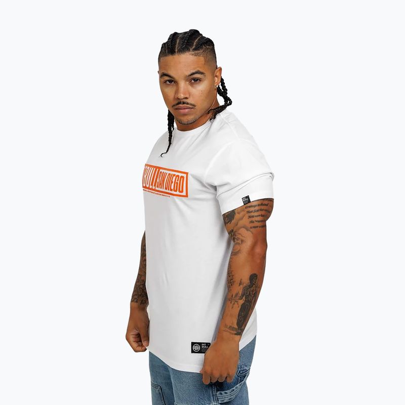 Maglietta Pitbull Eighty Nine Dog da uomo, bianco 3