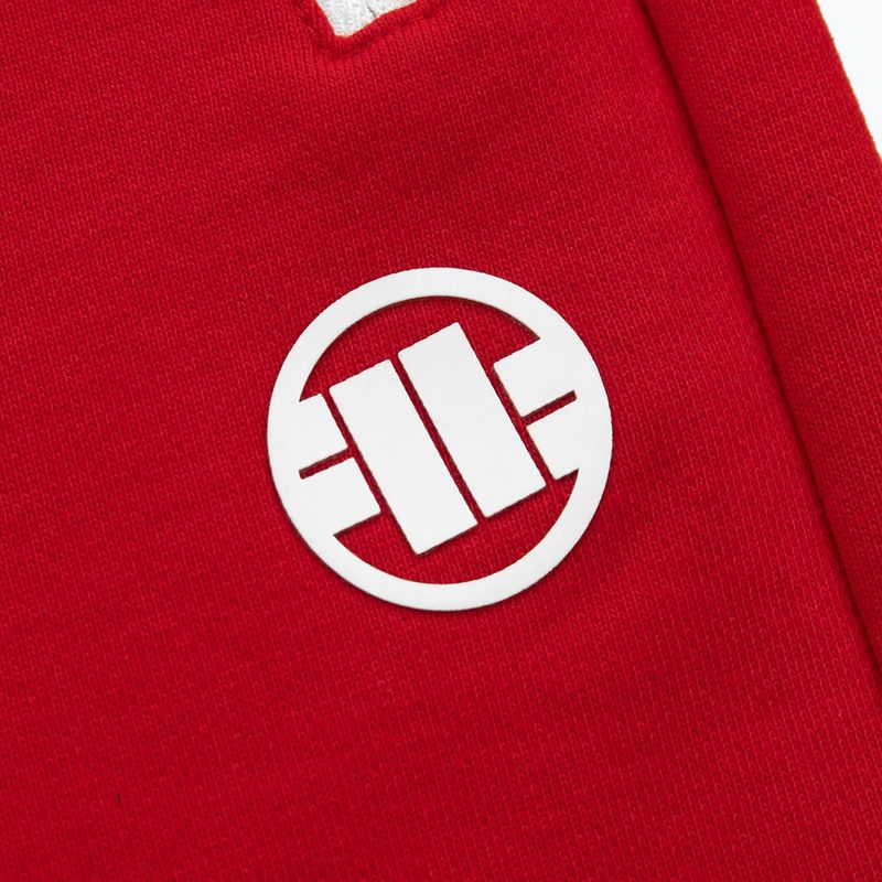 Pantaloncini da ginnastica Pitbull West Coast Terry Group da uomo, rosso 4