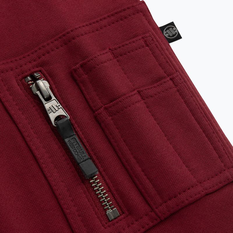 Felpa con zip e cappuccio Pitbull West Coast Everts da uomo, bordeaux 5