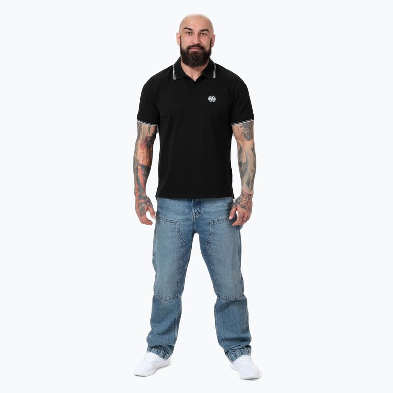 Polo Pitbull West Coast Uomo Pique Stripes Regular nero 2