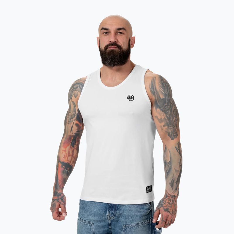 Canotta da uomo Pitbull West Coast Small Logo bianco