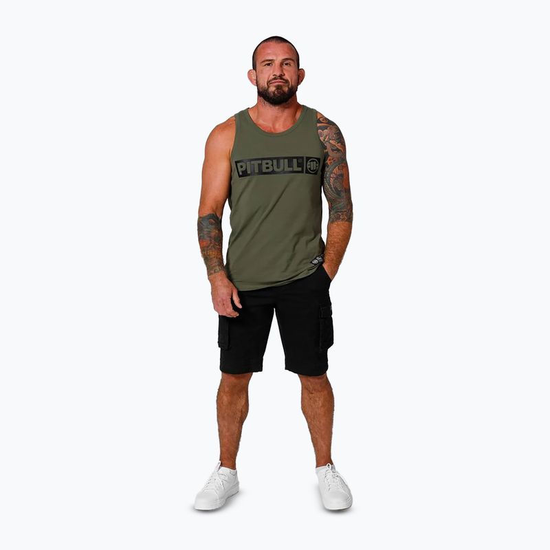 Maglietta Pitbull Hilltop Tank Top oliva da uomo 2