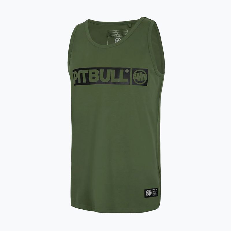Maglietta Pitbull Hilltop Tank Top oliva da uomo 4